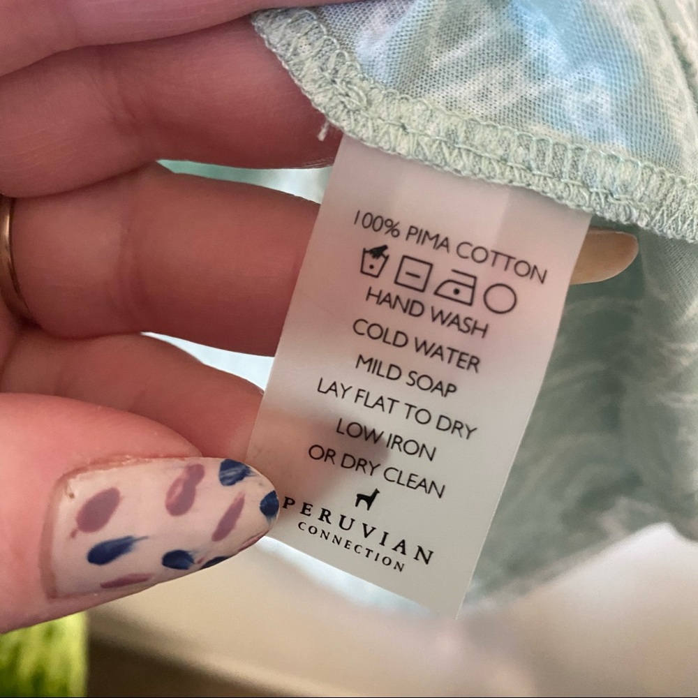 Peruvian Connection | Mint Patterned Top - Picture 5 of 7